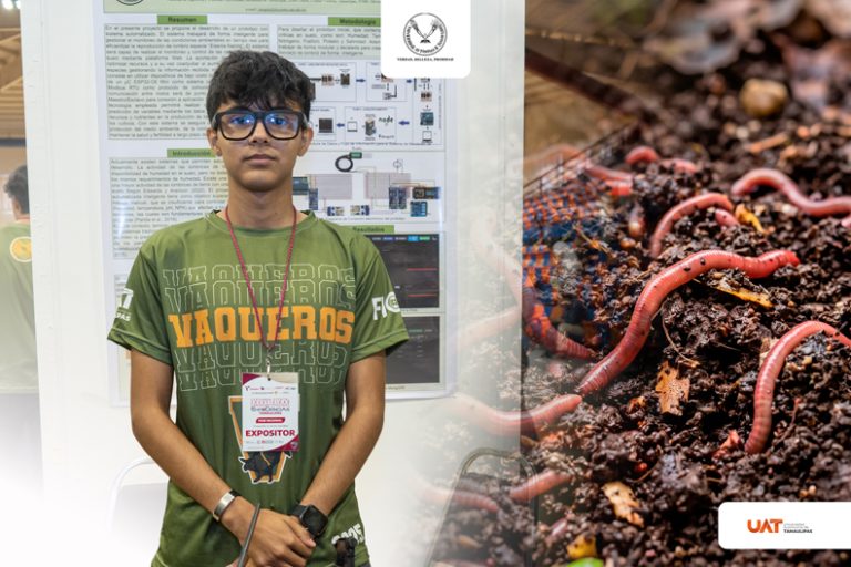 Estudiante de la UAT desarrolla prototipo con IA para optimizar la lombricultura a bajo costo
