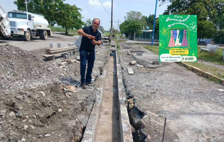 ​Avanza la construcción de drenaje pluvial