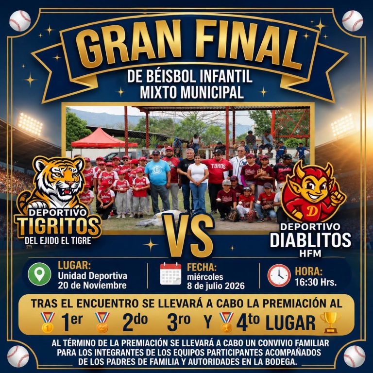LA GRAN FINAL DEL TORNEO DE BÉISBOL INFANTIL MIXTO