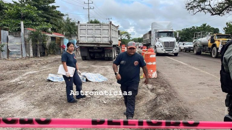 Muere obrero arrollado durante pavimentación en Tamuín