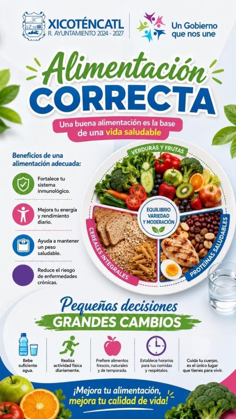 PROMUEVE GOBIERNO DE XICOTÉNCATL HÁBITOS DE ALIMENTACIÓN SALUDABLE