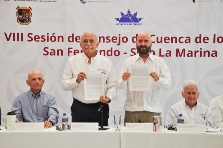 Firman la Secretaría de Recursos Hidráulicos y el Organismo de Cuenca Golfo Norte convenio para fortalecer la gestión de los Consejos de Cuenca