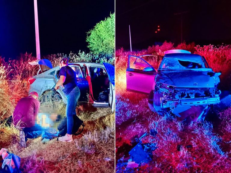 CHOCA AUTOMÓVIL CONTRA TREN CARGUERO; TRES PERSONAS RESULTAN LESIONADAS