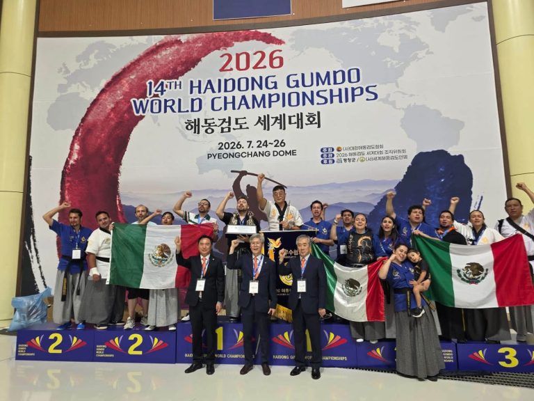 Ocho tamaulipecos hacen historia con México en Corea del Sur; conquistan el primer título mundial de Haidong Gumdo