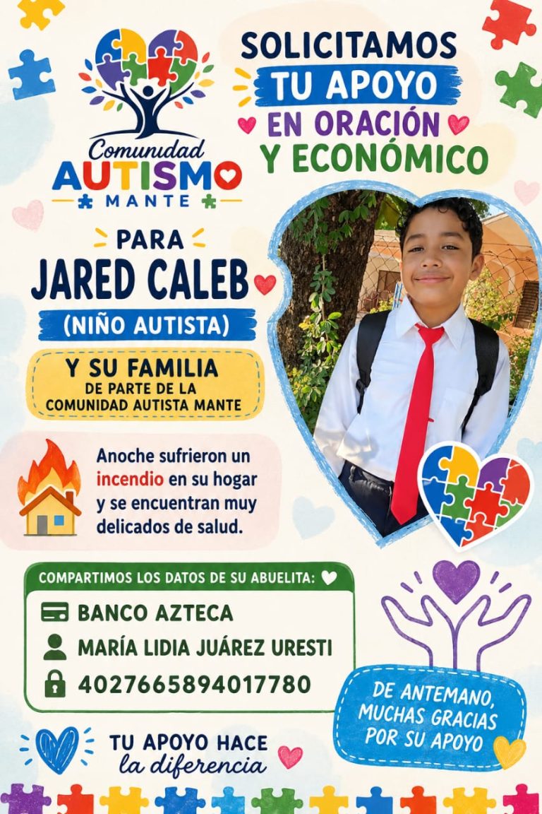 SOLICITAN APOYO PARA EL PEQUEÑO JARED CALEB Y SU FAMILIA TRAS SUFRIR INCENDIO EN SU HOGAR